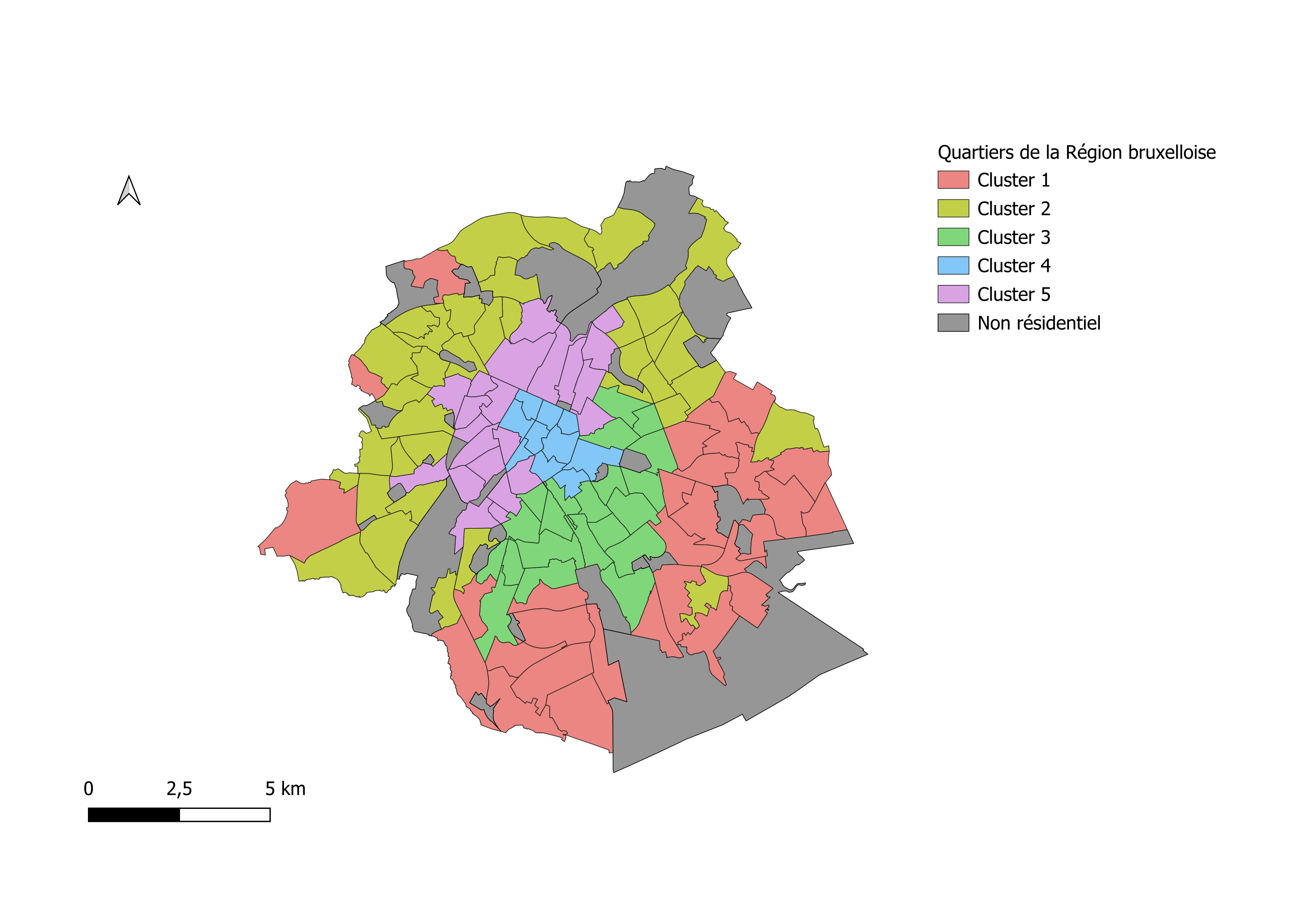 image de la région bruxelloise et des quartiers étudiés dans l'analyse